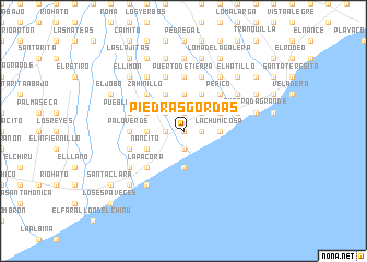 map of Piedras Gordas