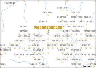 map of Piedras Gordas