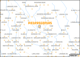 map of Piedras Gordas