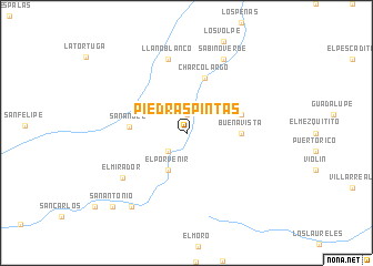 map of Piedras Pintas