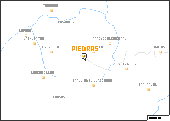 map of Piedras