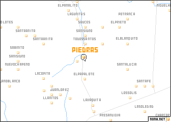 map of Piedras