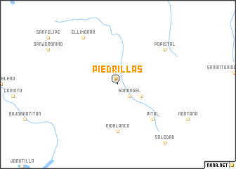 map of Piedrillas