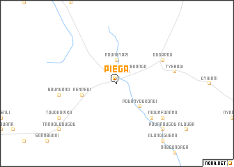 map of Piéga