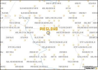 map of Piegłowo