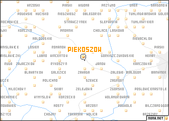 map of Piekoszów