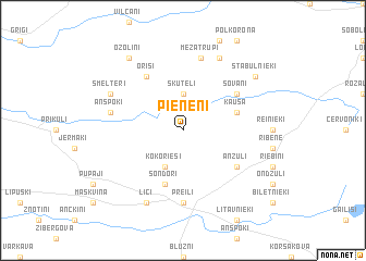 map of Pieneņi