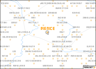 map of Pienice