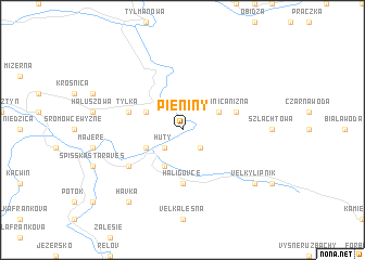 map of Pieniny