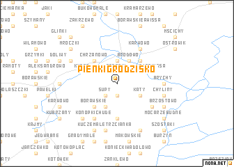 map of Pieńki-Grodzisko