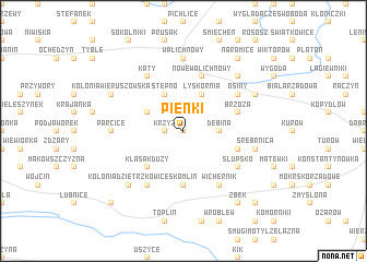 map of Pieńki