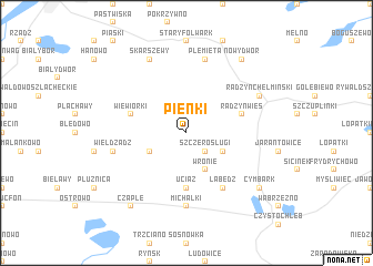 map of Pieńki