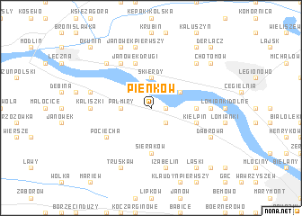 map of Pieńków