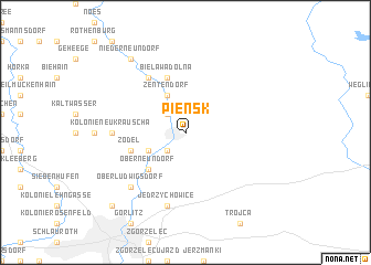 map of Pieńsk