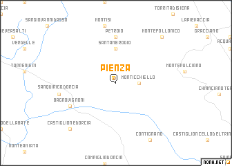 map of Pienza