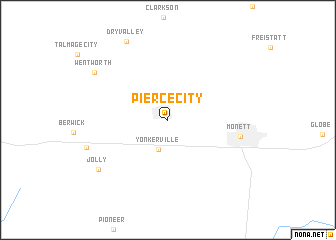 map of Pierce City