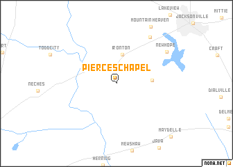 map of Pierces Chapel