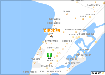 map of Pierces