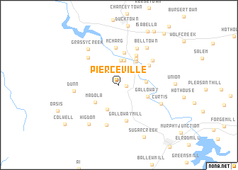 map of Pierceville