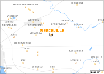 map of Pierceville
