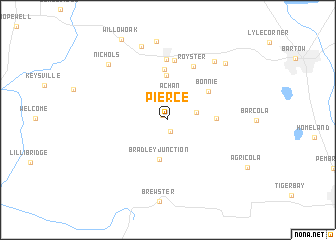 map of Pierce