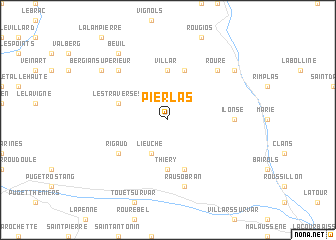 map of Pierlas