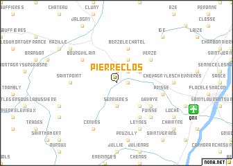 map of Pierreclos