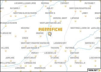 map of Pierrefiche