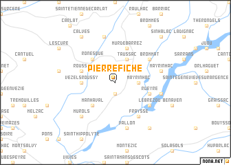 map of Pierrefiche