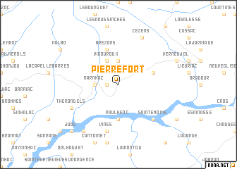 map of Pierrefort