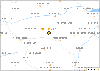 map of Pierres