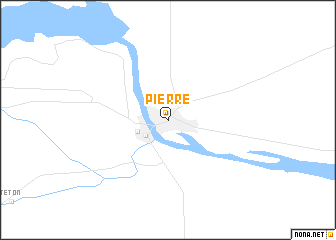 map of Pierre