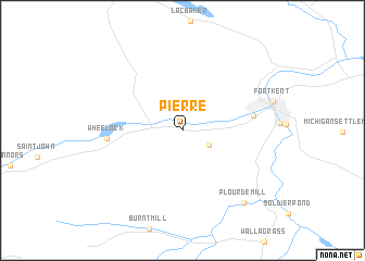 map of Pierre