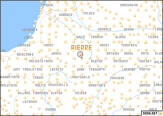 map of Pierre