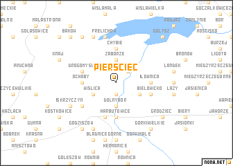 map of Pierściec