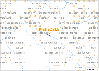 map of Pierszyce