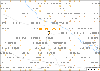 map of Pieruszyce