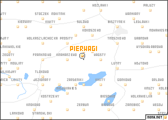 map of Pierwągi