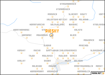 map of Piesky