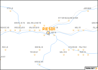 map of Piesok