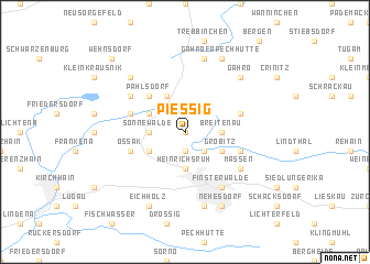 map of Pießig