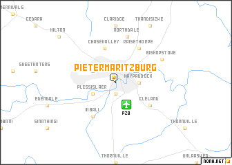 map of Pietermaritzburg