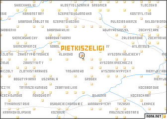 map of Piętki Szeligi