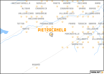 map of Pietracamela