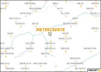 map of Pietracavata