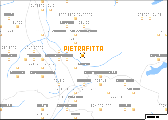 map of Pietrafitta