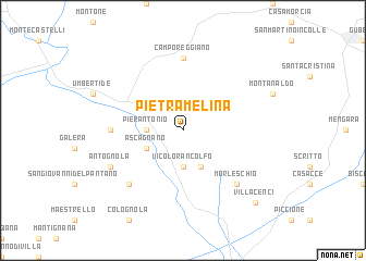 map of Pietramelina