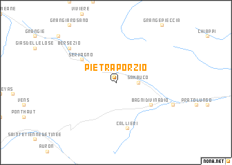 map of Pietraporzio