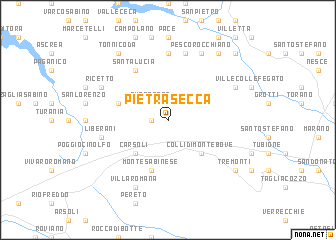 map of Pietrasecca