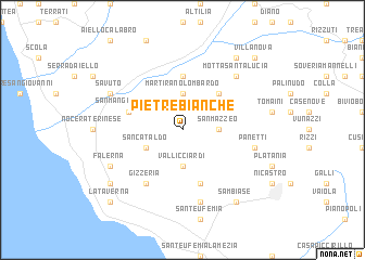 map of Pietre Bianche